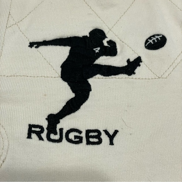 Vtg Ralph Lauren Wales Dragon Rugby Long Sleeve Hooded #2 Jersey Shirt Mens S - Picture 4 of 13